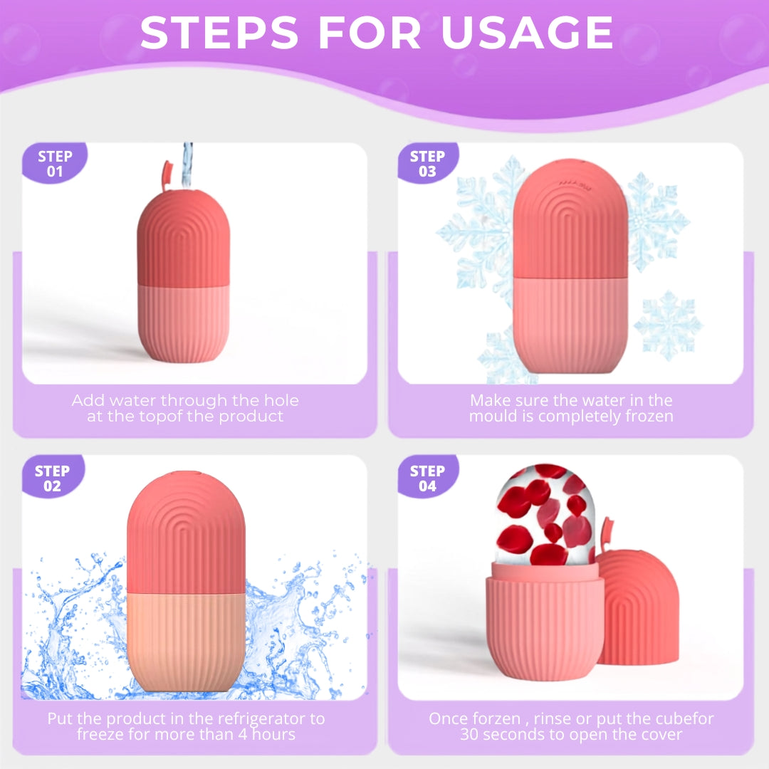 Ice Face Roller & Stainless Steel Gua Sha Set — Professional Skincare at Home