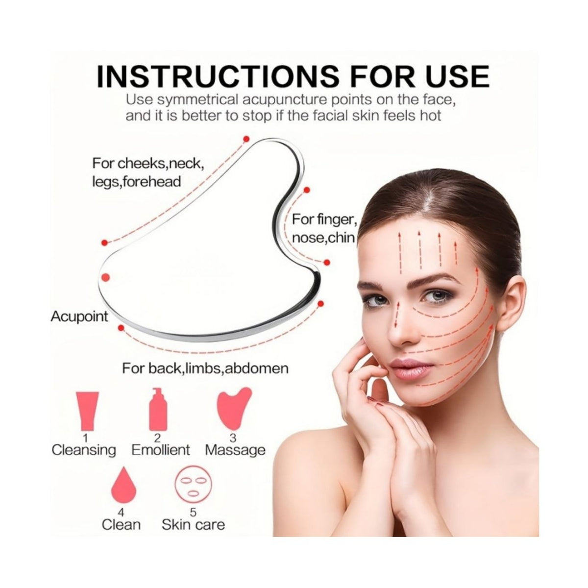 Ice Face Roller & Stainless Steel Gua Sha Set — Professional Skincare at Home